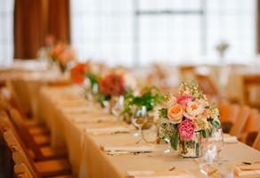Wedding reception long head table