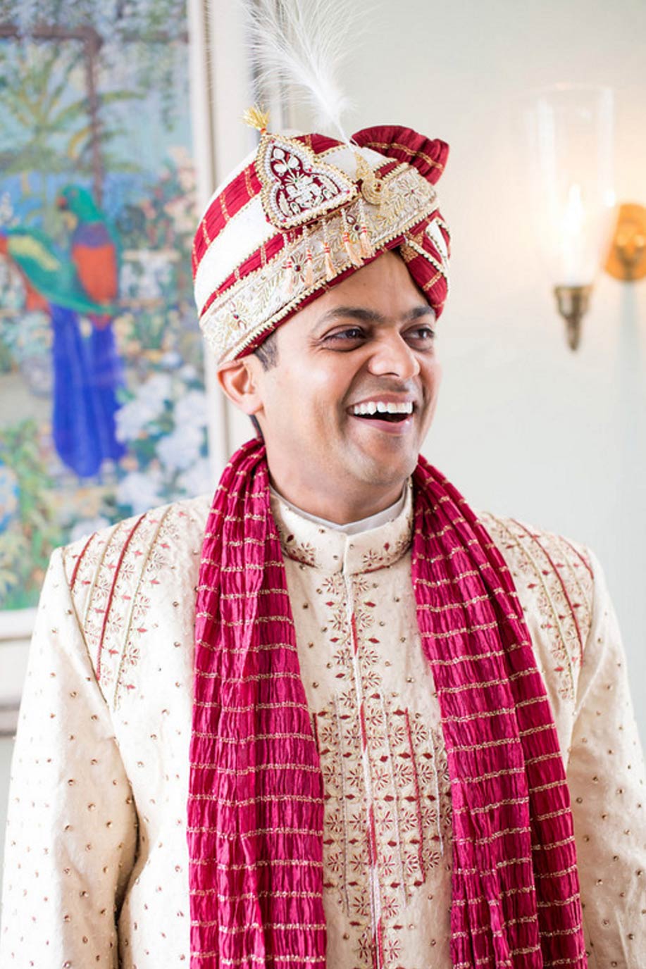 Groom at hindu wedding in Dallas