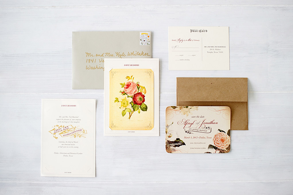 Southern Fried Paper Flower Wedding Stationery Set