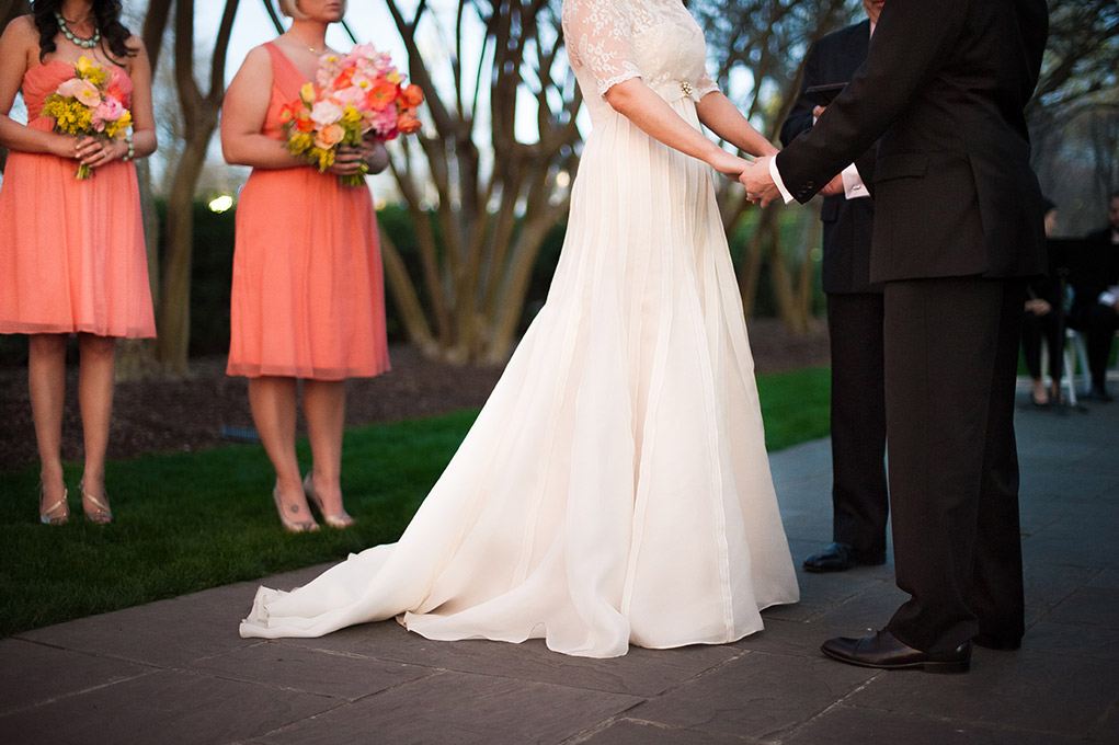 Wedding Ceremony at Crape Myrtle Allee at Dallas Arboretum