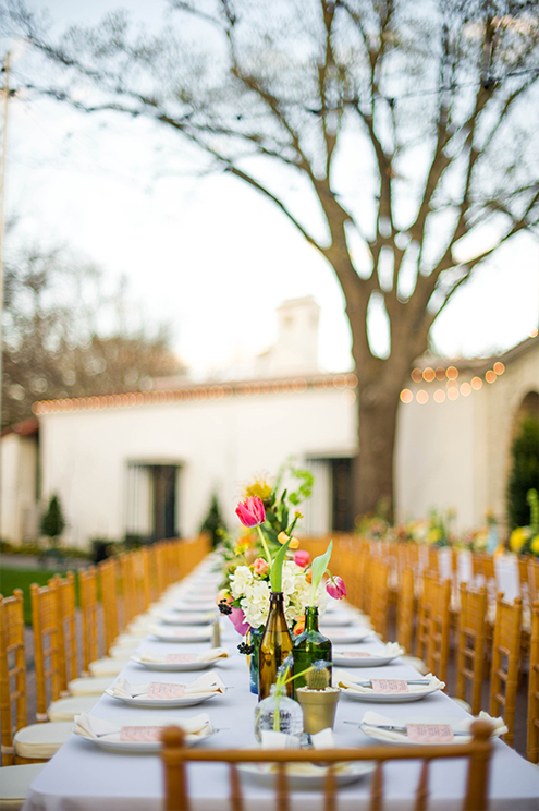 Wedding Table Setting DeGolyer House Dallas Arboretum