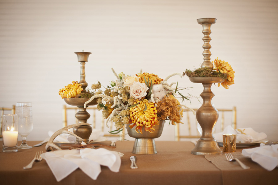 Table Setting with Burlap Linen at 333 First Avenue Wedding Reception