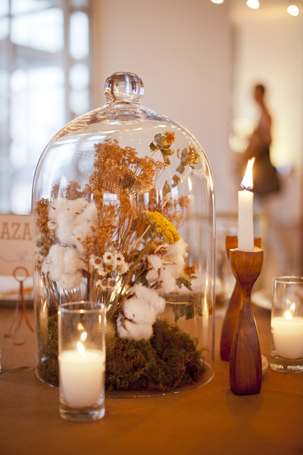 Bell Jar Wedding Centerpiece