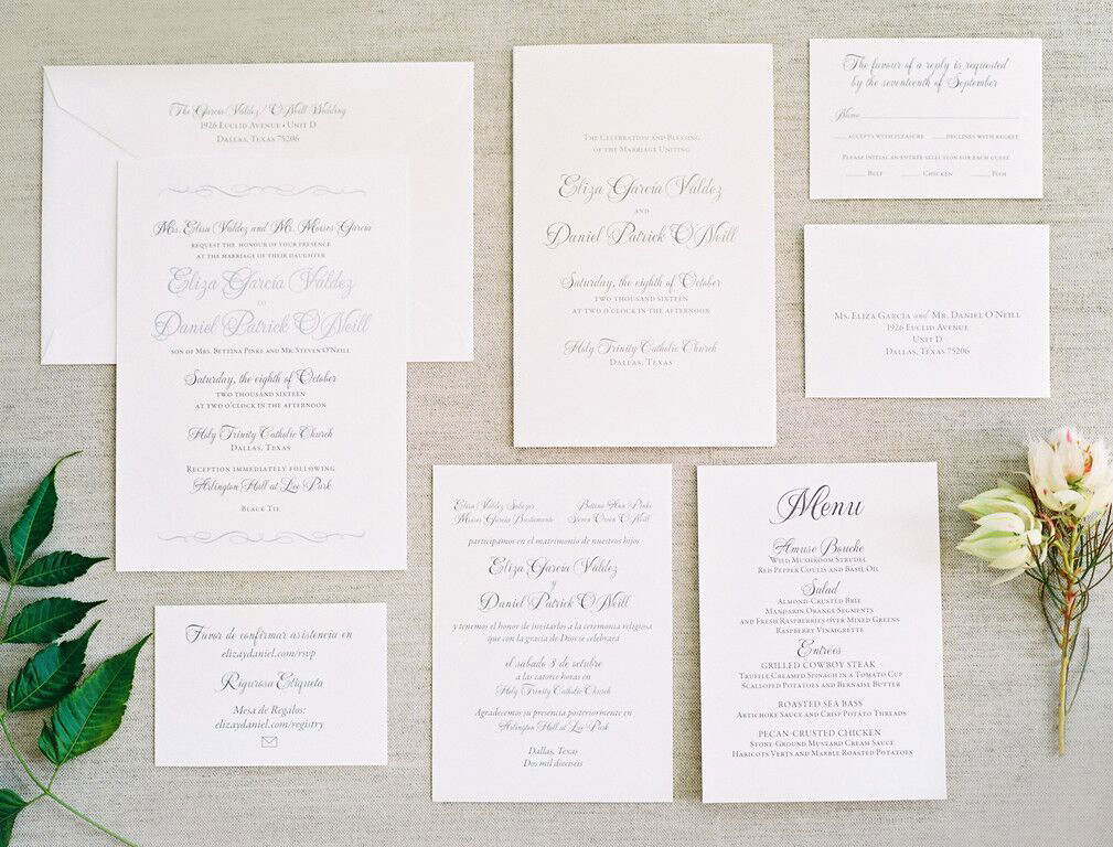 Southern Fried Paper wedding invitation suite