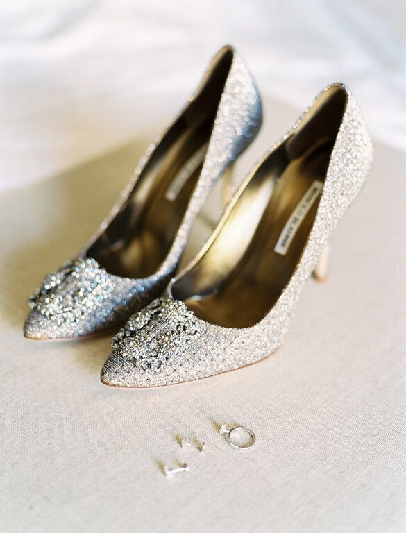 Manolo Blahnik wedding day shoes