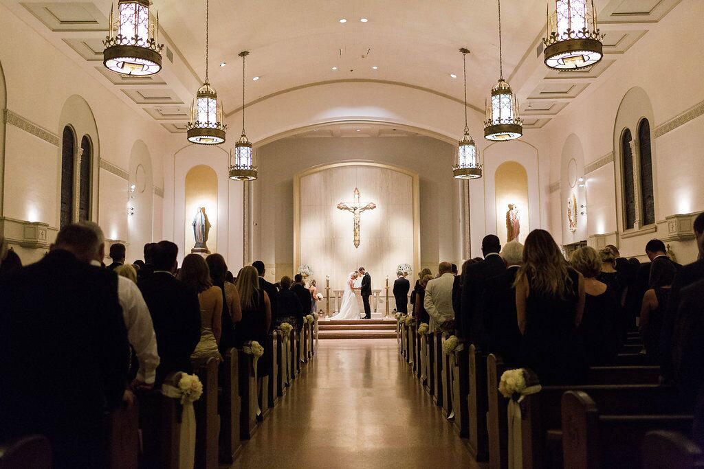 Wedding ceremony at Holy Trinity Catholic Church