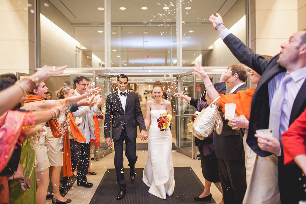 Wedding Grand Exit with Ecofetti at Dallas Museum of Art