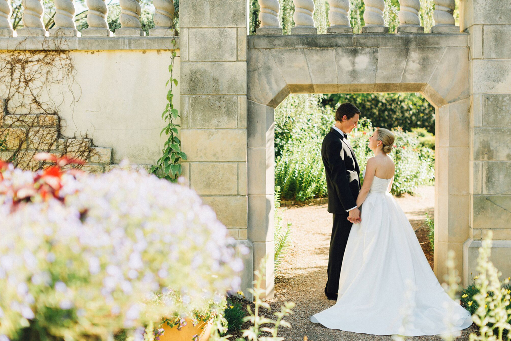 Dallas Arboretum Bride and Groom Wedding Portrait