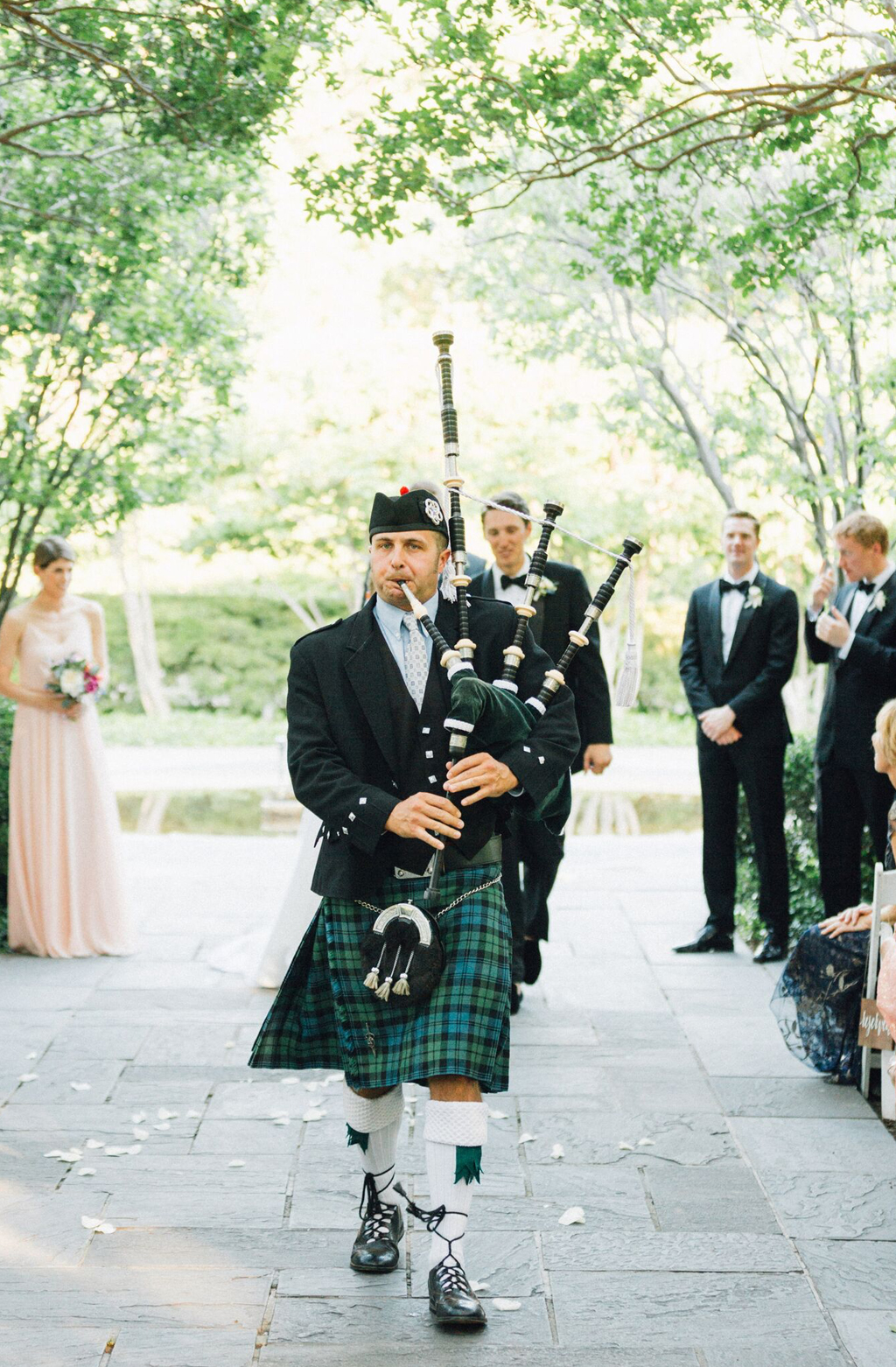 Bagpiper Wedding Recessional Dallas Arboretum