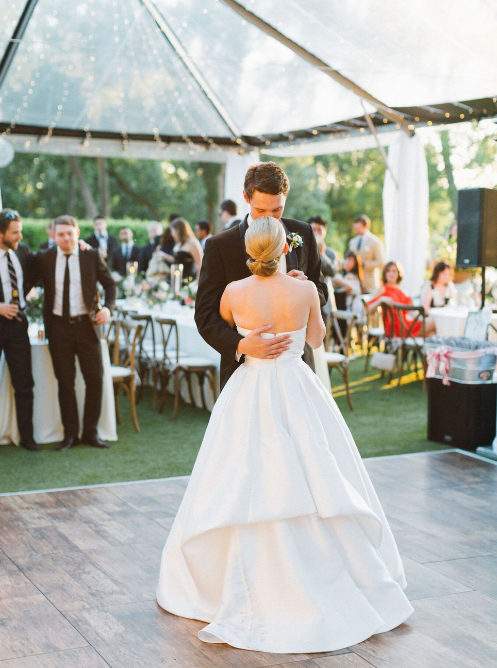 Bride and Groom First Dance Dallas Camp House Wedding Reception