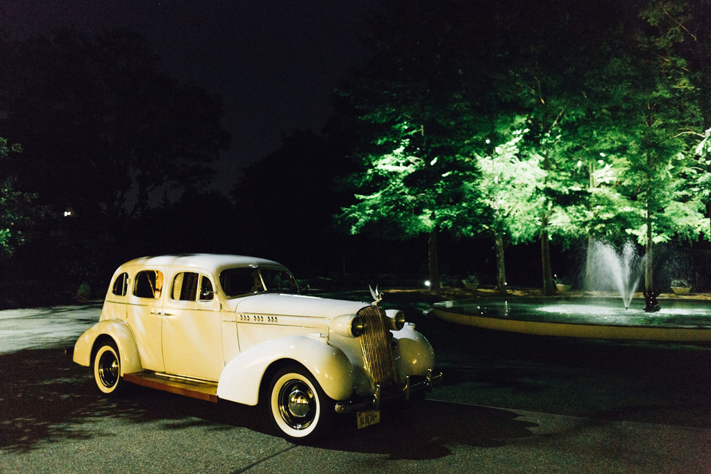 Vintage Wedding Reception Getaway Car