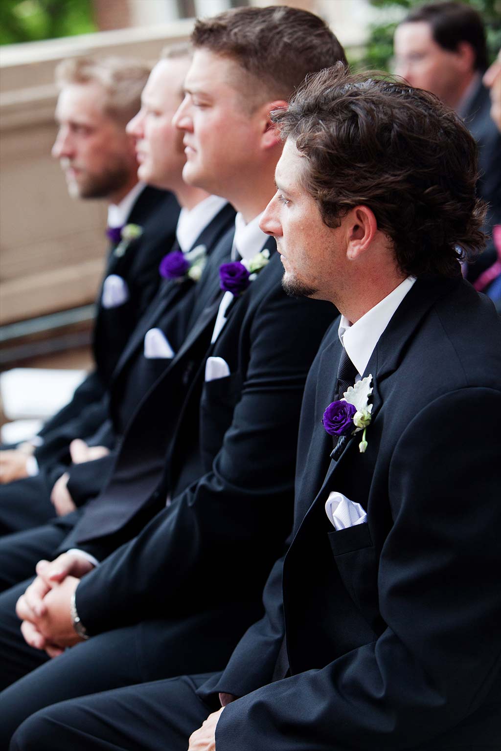 groomsmen seated