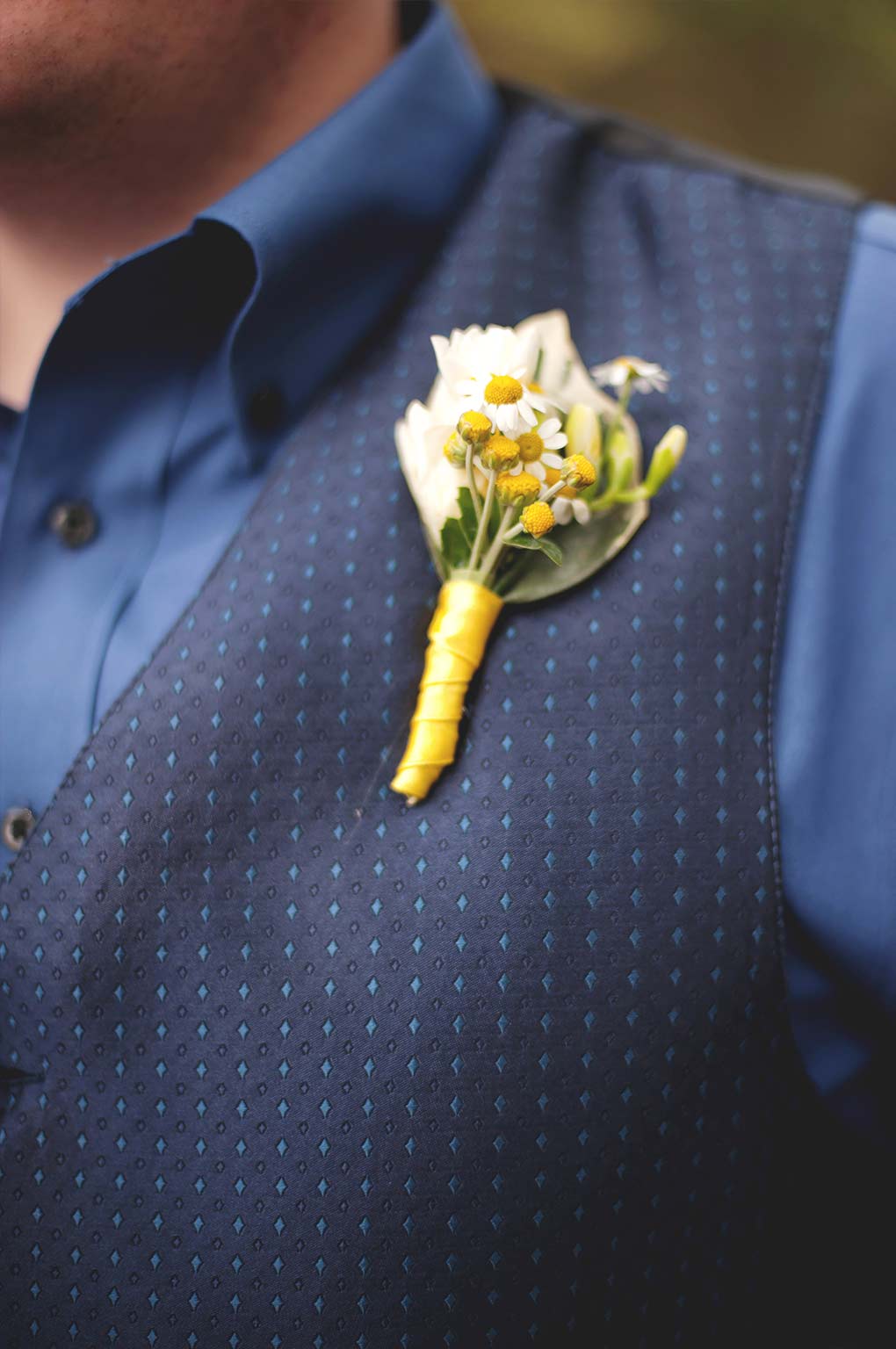 Yellow and White Boutonnieres