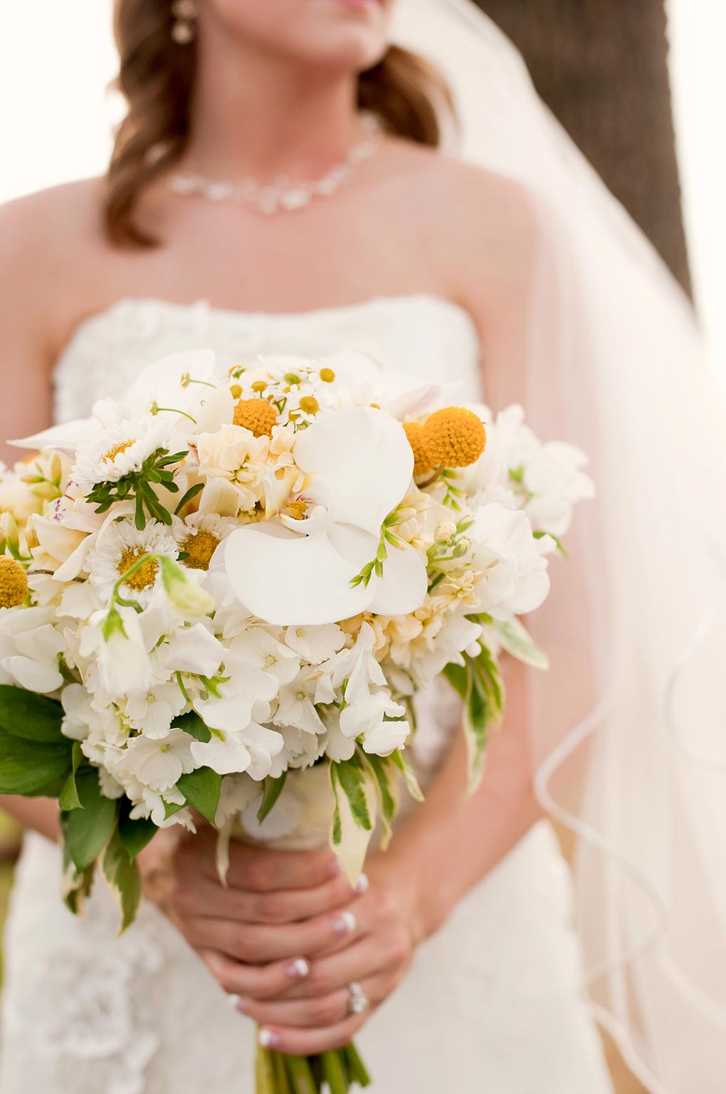 Yellow and White Bouquets