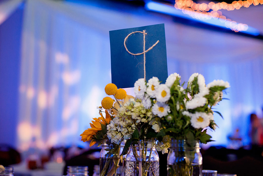 rope wedding reception table number