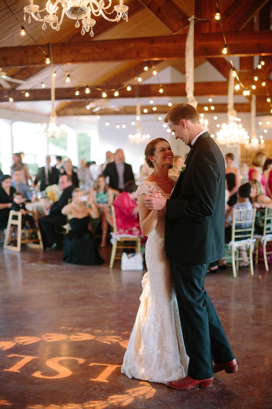 Bride and groom first dance at White Oaks Ranch