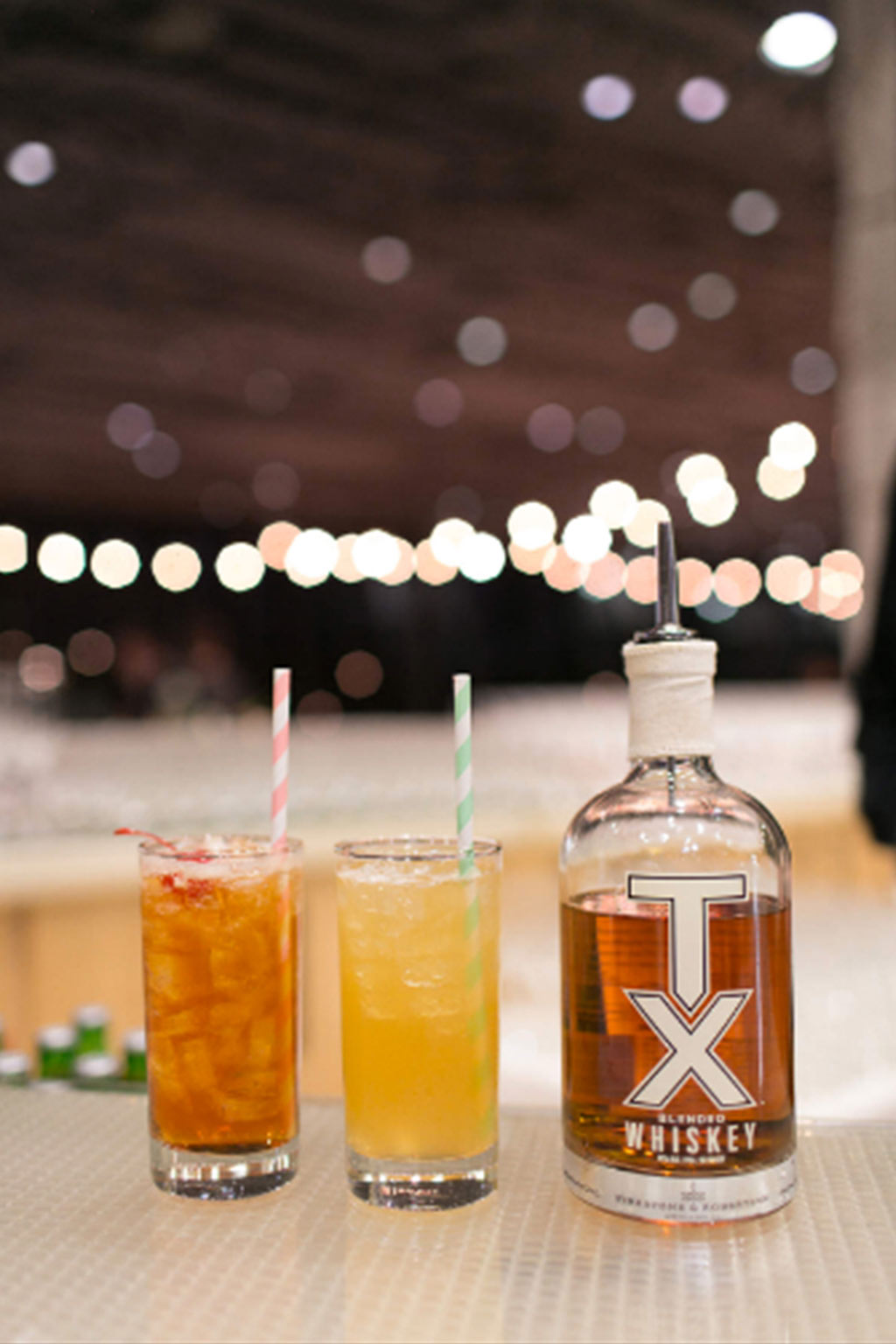Texas his and hers whiskey signature wedding cocktails