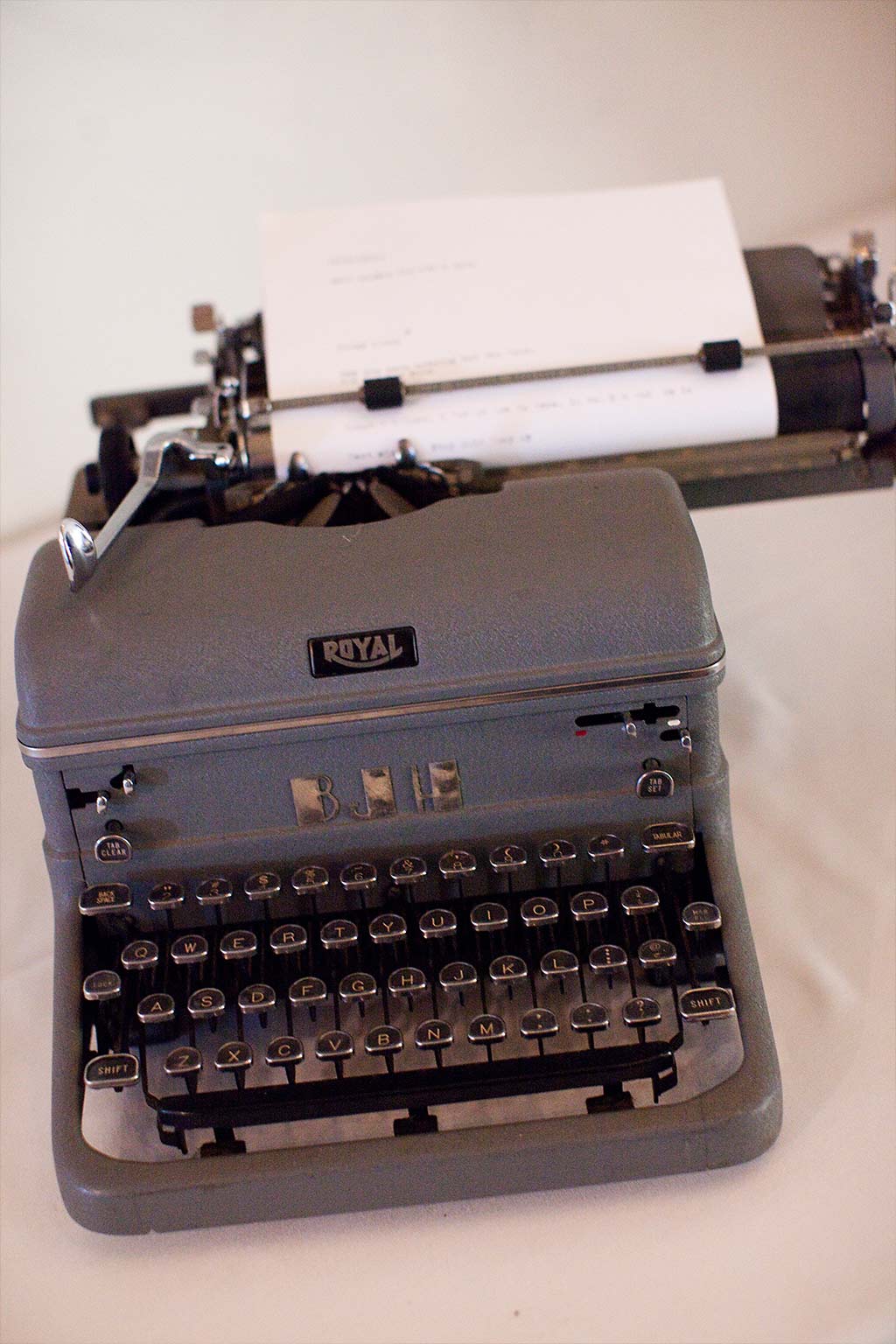 antique typewriter guestbook