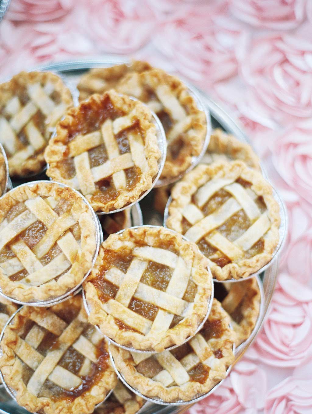 Mini apple pie dessert for wedding reception