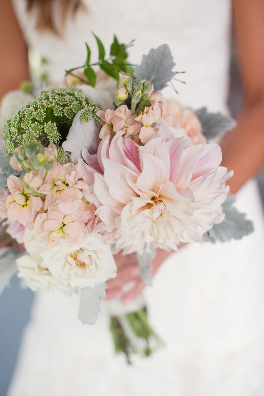 Pink and Peach Bridal Bouquet