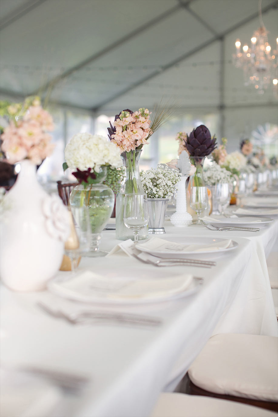 Tented Wedding Reception Table