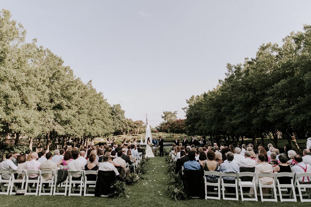 Wedding ceremony at Texas Discovery Gardens in Dallas
